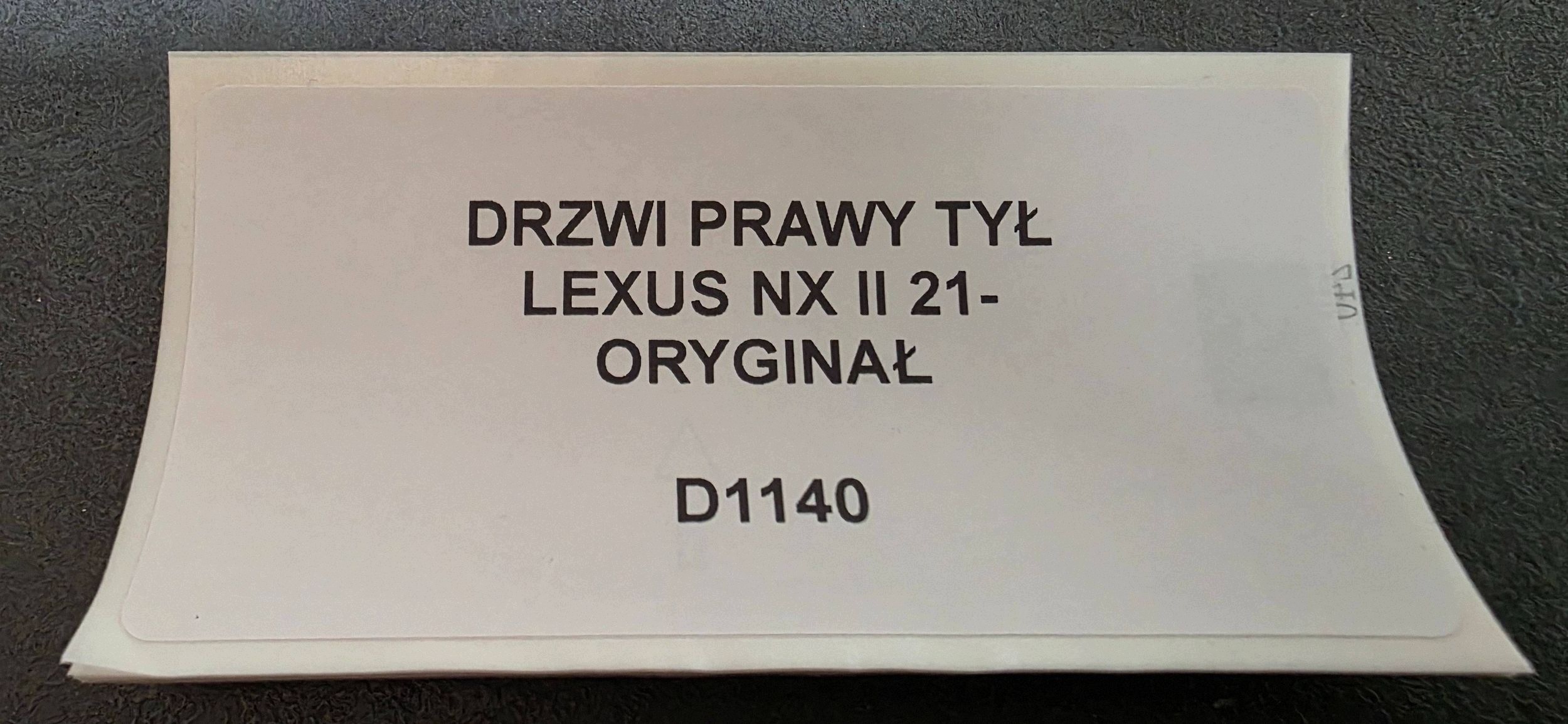 door rear. right side Lexus NX