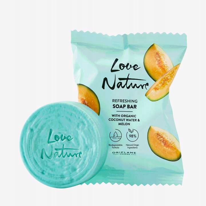 ORIFLAME Mydło Love Nature z wodą kokosową i melon