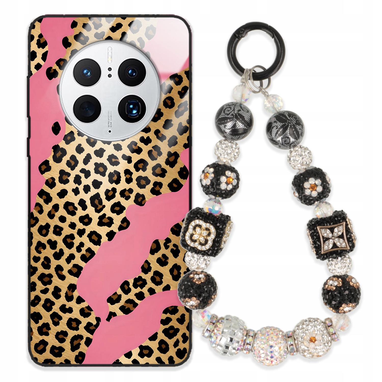 Pouzdro Pro Huawei Mate 50 Pro Glass Přívěsek Na Klíče Elegantní Kryt Premium Wz