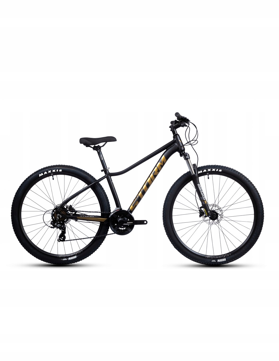 Rower Storm Shark 29 2.0 Lady czarny mat (ze złotym napisem) 16