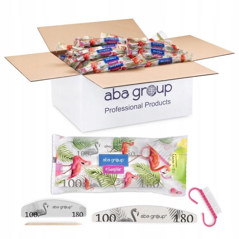 Sada pro manikúru Aba Group 12 Pilník Leštička 100/180 Kartáček 500 ks