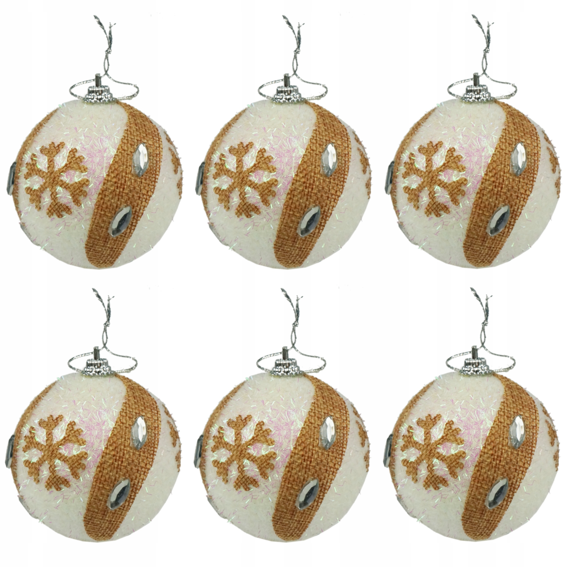 

Bombki choinkowe zawieszki dekoracje 6 szt. 7 cm