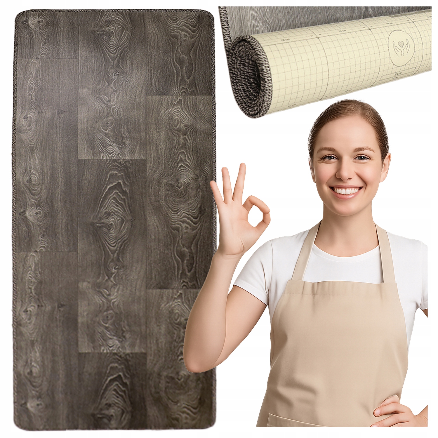 Koberec Běhoun do kuchyně Protiskluzový Koberec Kuchyňská podlaha Pvc 80 x 200 cm