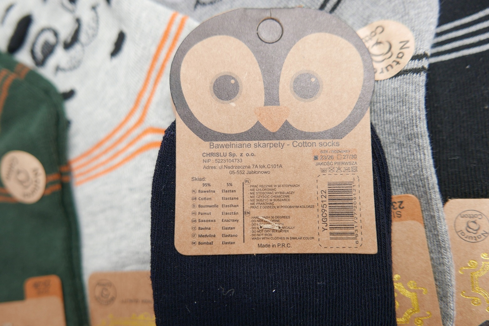 SKARPETKI skarpety BAWEŁNA chłopiec 27-30 zings Płeć chłopcy