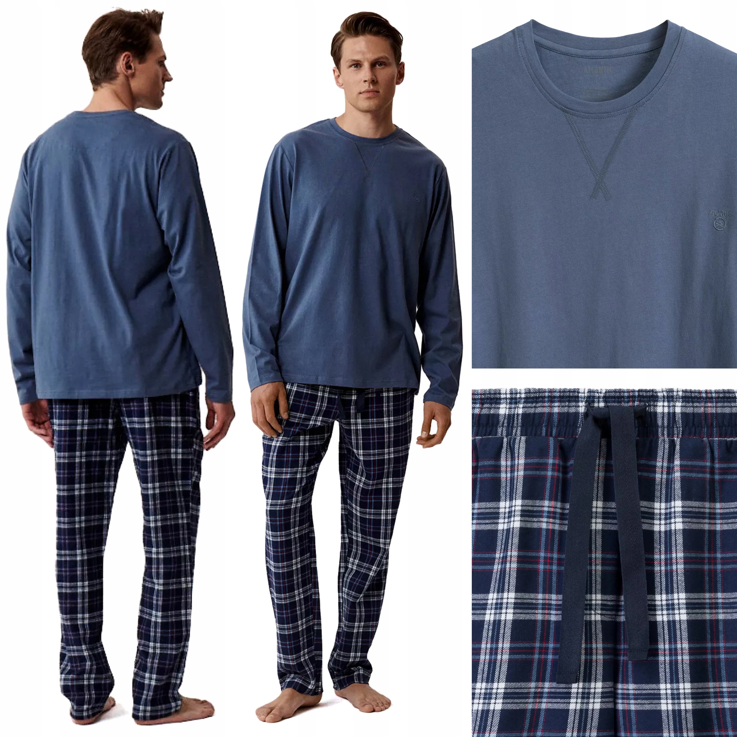 Pánské teplákové pyžamo Atlantic 100% Bavlna Pyžamový komplet L