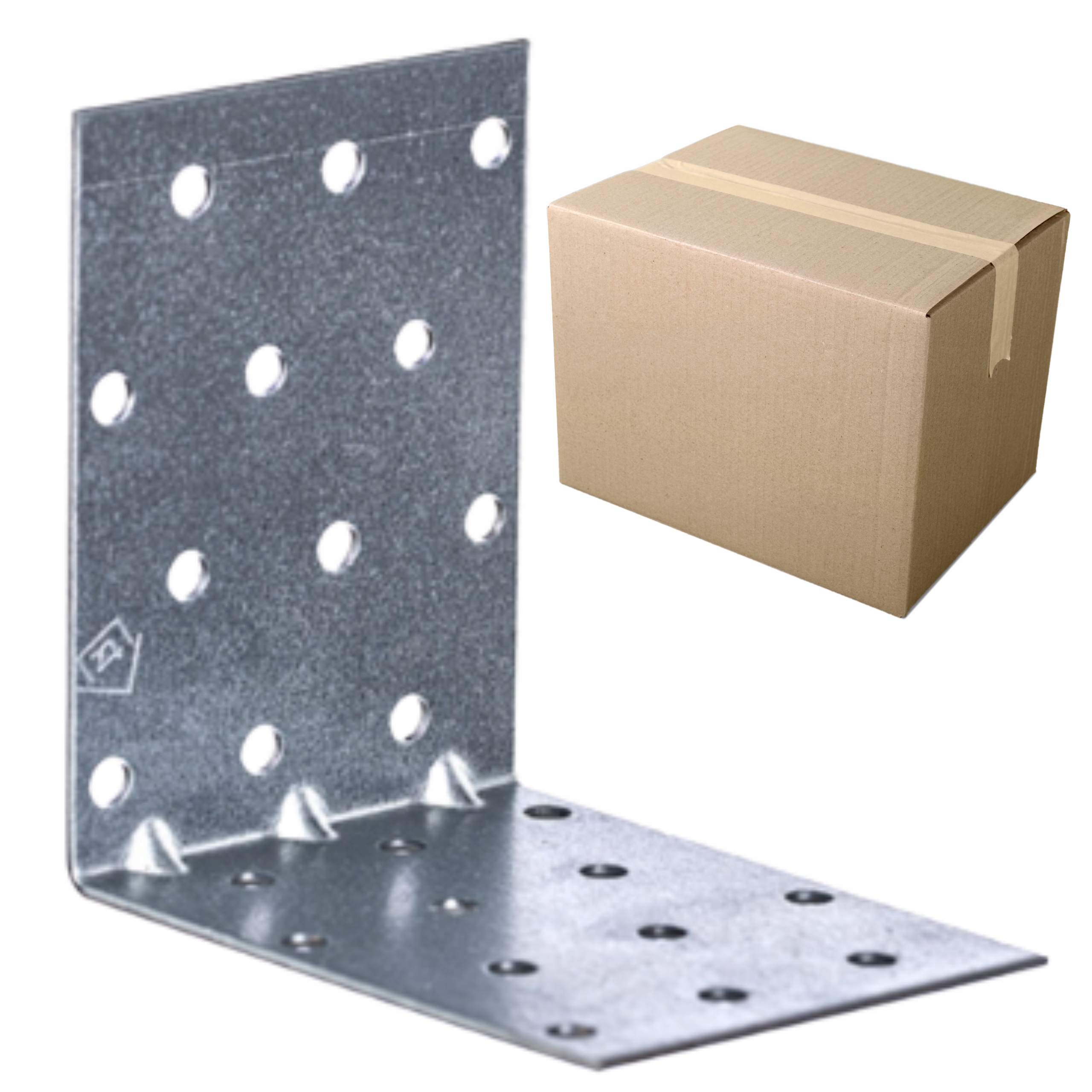 50x Montážní Úhelník S Prolisem 80x80x60x1,5 Tesařský Spojovací Prvek