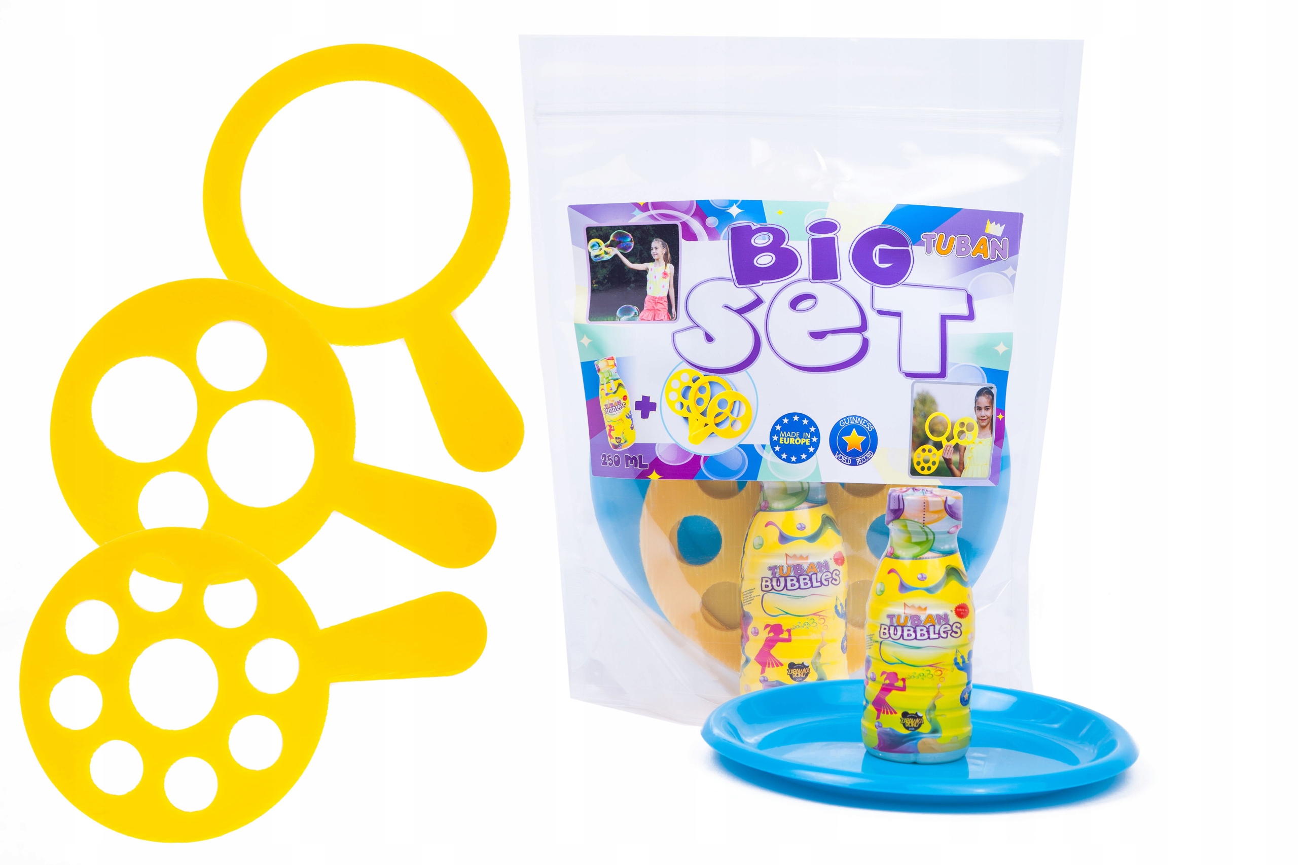 PŁYN do baniek mydlanych ZESTAW BIG OBRĘCZ Tuban Bohater Inny