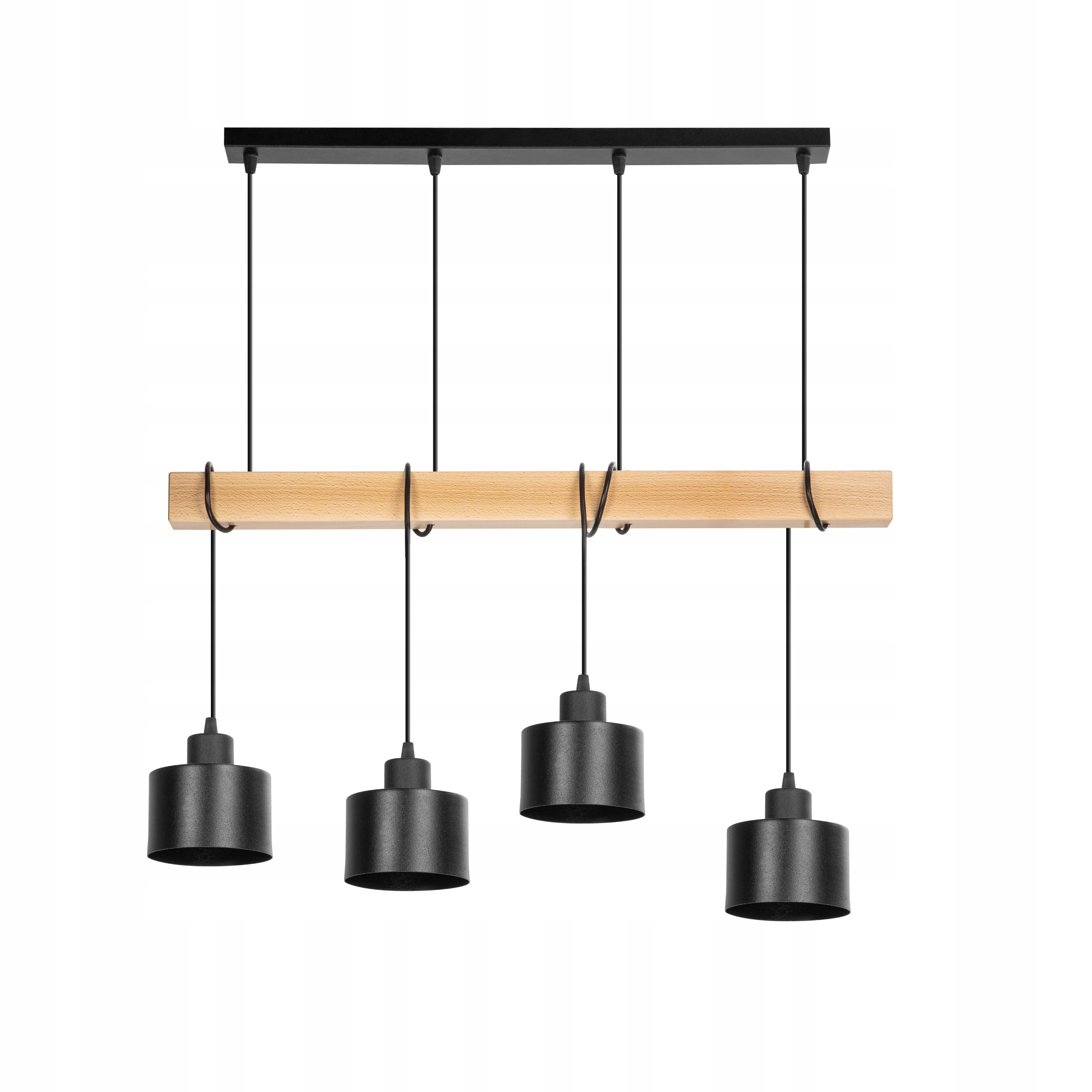 

Lampa Wisząca Belka Drewniana Walec Puszka Loft