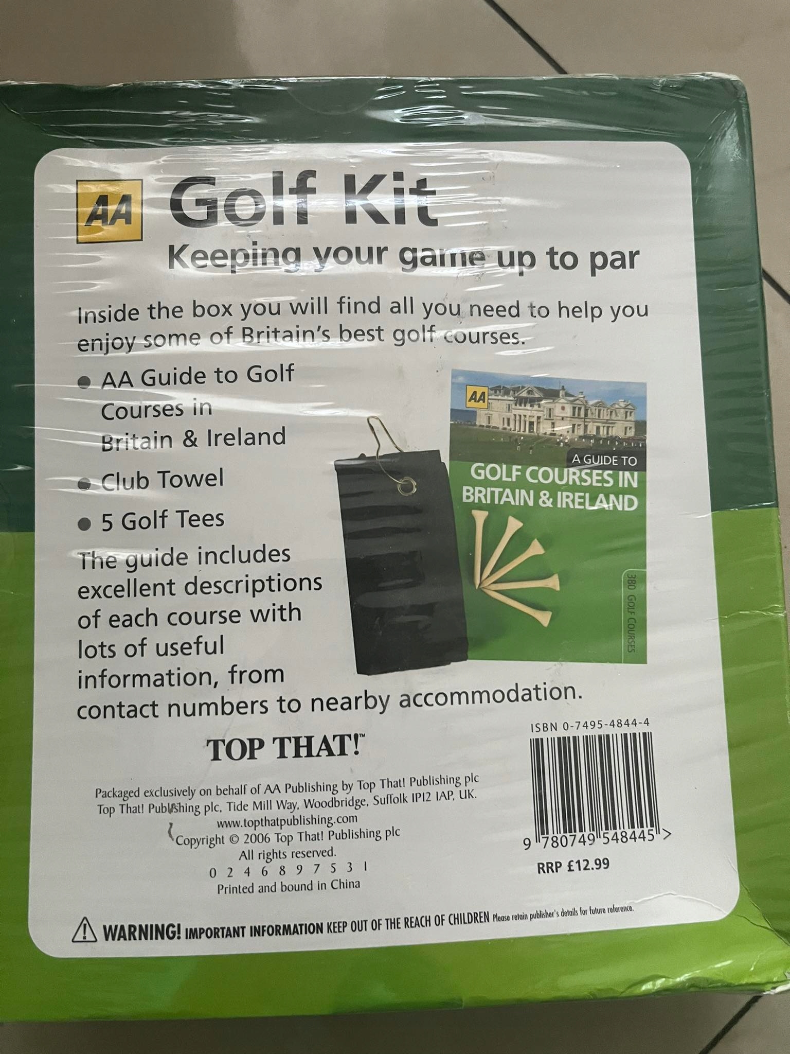 Golf Kit Zestaw do golfa kurs golfowy EAN (GTIN) 9780749548445