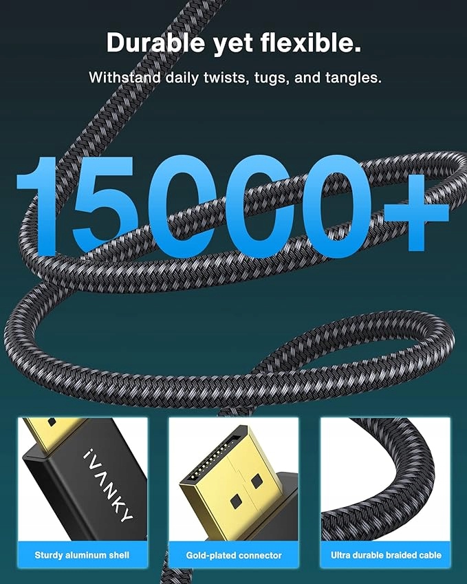 Kabel DisplayPort do DisplayPort 2 metry Kod producenta 135n13