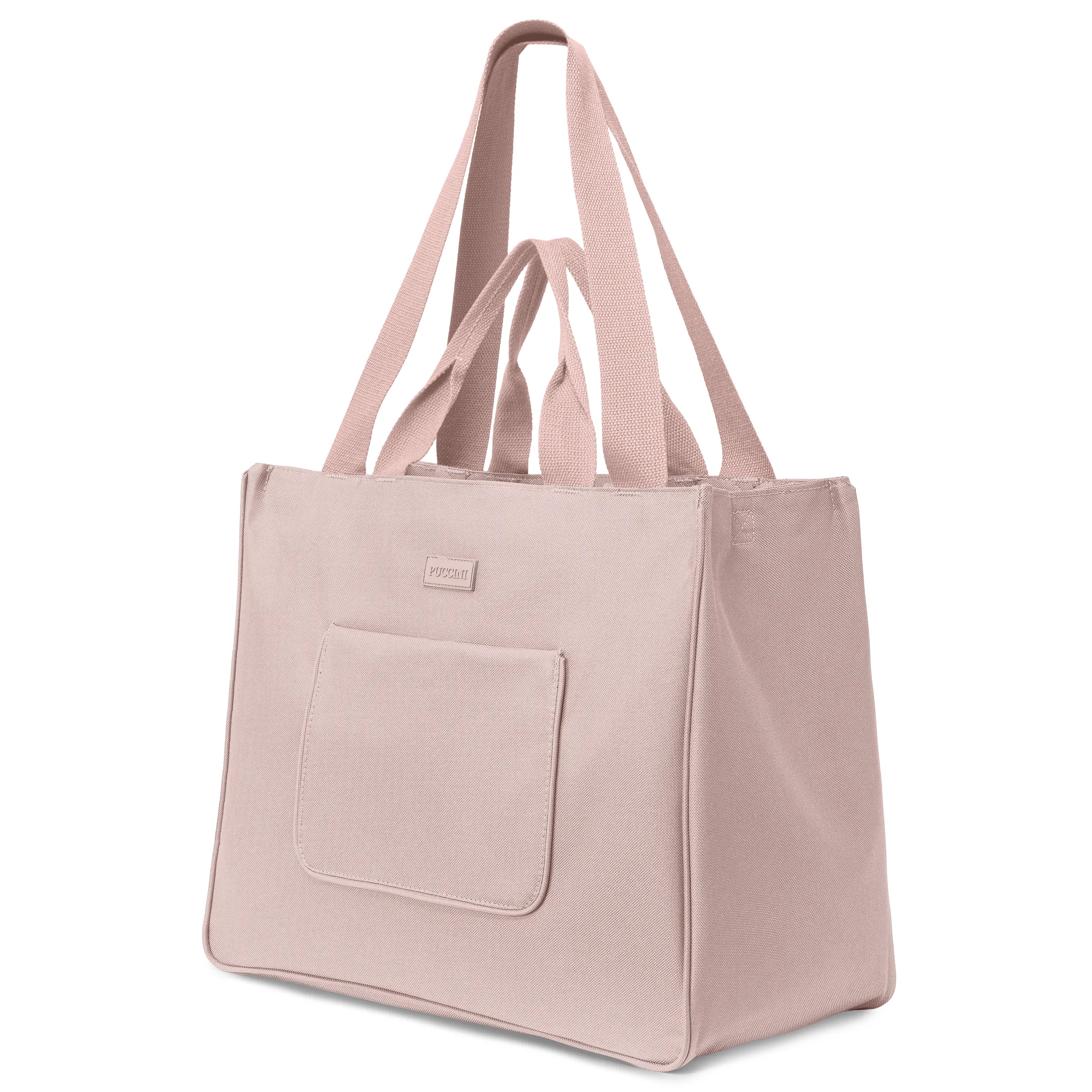 Puccini Látková taška s kapsami Shopper na rameno Růžová TD250-3C