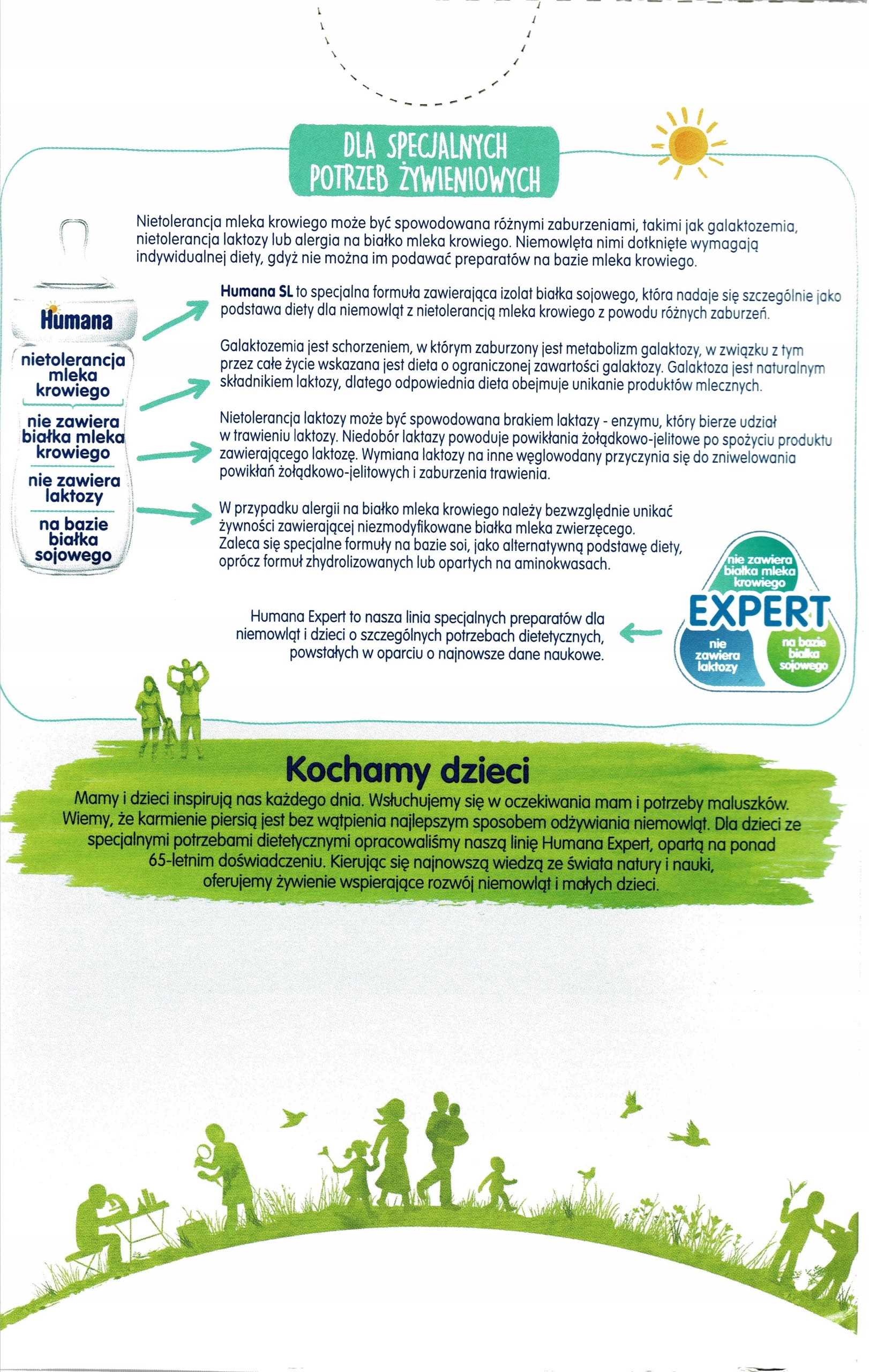 Humana SL produkt bezmleczny sojowy = 4 sztuki X 650g Gramatura 650 g