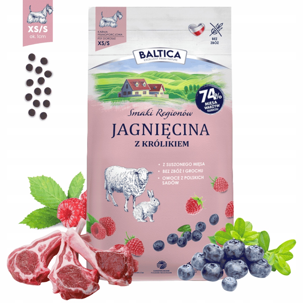 Baltica Karma sucha dla psa Jagnięcina z królikiem Xs/s 3kg