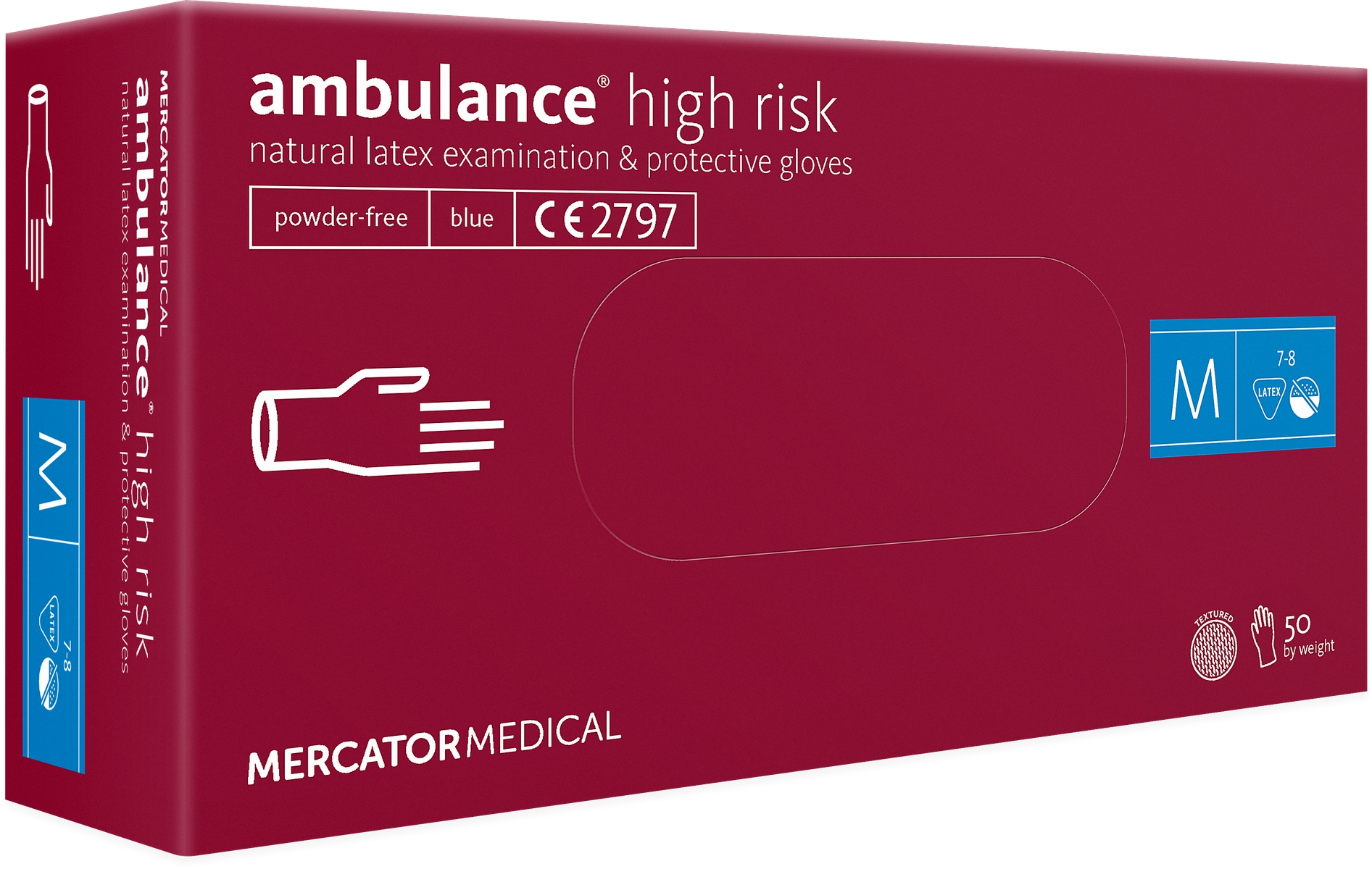 

Rękawiczki rękawice Lateksowe High Risk 50szt r. M