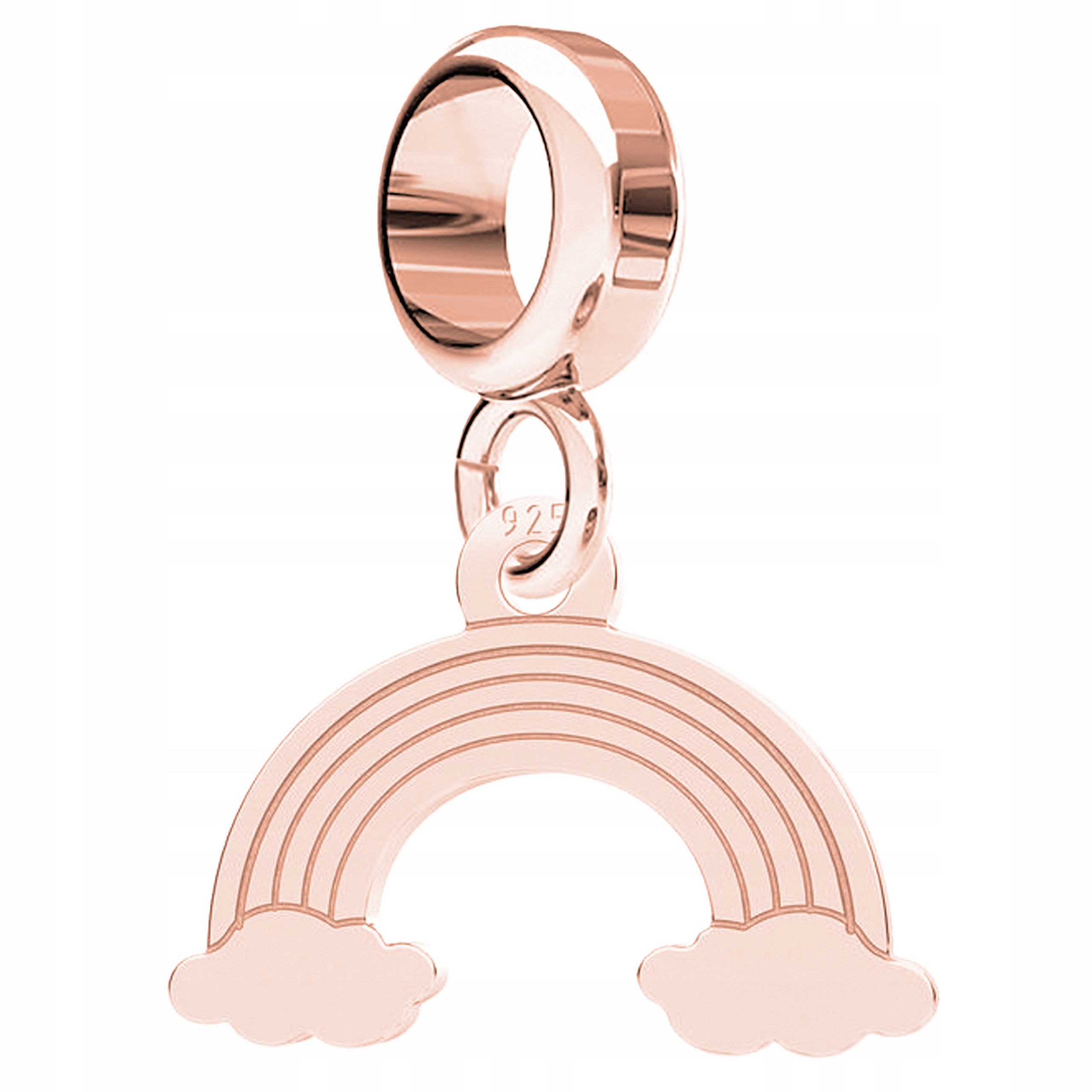 Charms Pozlacený Duhový plech na štěstí Závěsné mraky Poklad Stříbro 925