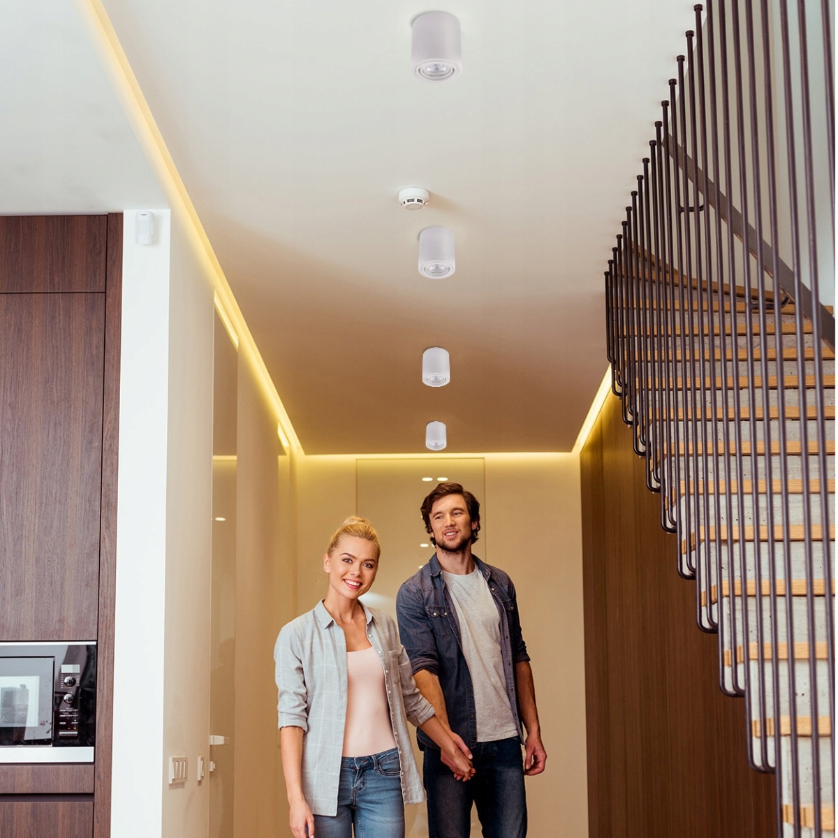 Oprawa HALOGENOWA TUBA BIAŁA SPOT 10cm do LED GU10 Liczba punktów światła 1