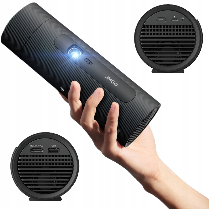 Projektor laserowy Jmgo, rzutnik z pilotem 450 Ansi lumen, Google Tv, Dolby