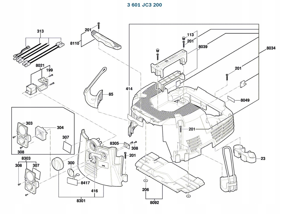 Wąż Odkurzacz BOSCH GAS35LAFC 200