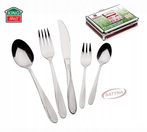 SZTUĆCE Zestaw Sztućców 72 EL MAT SATYNA Walizka Liczba elementów w zestawie 72
