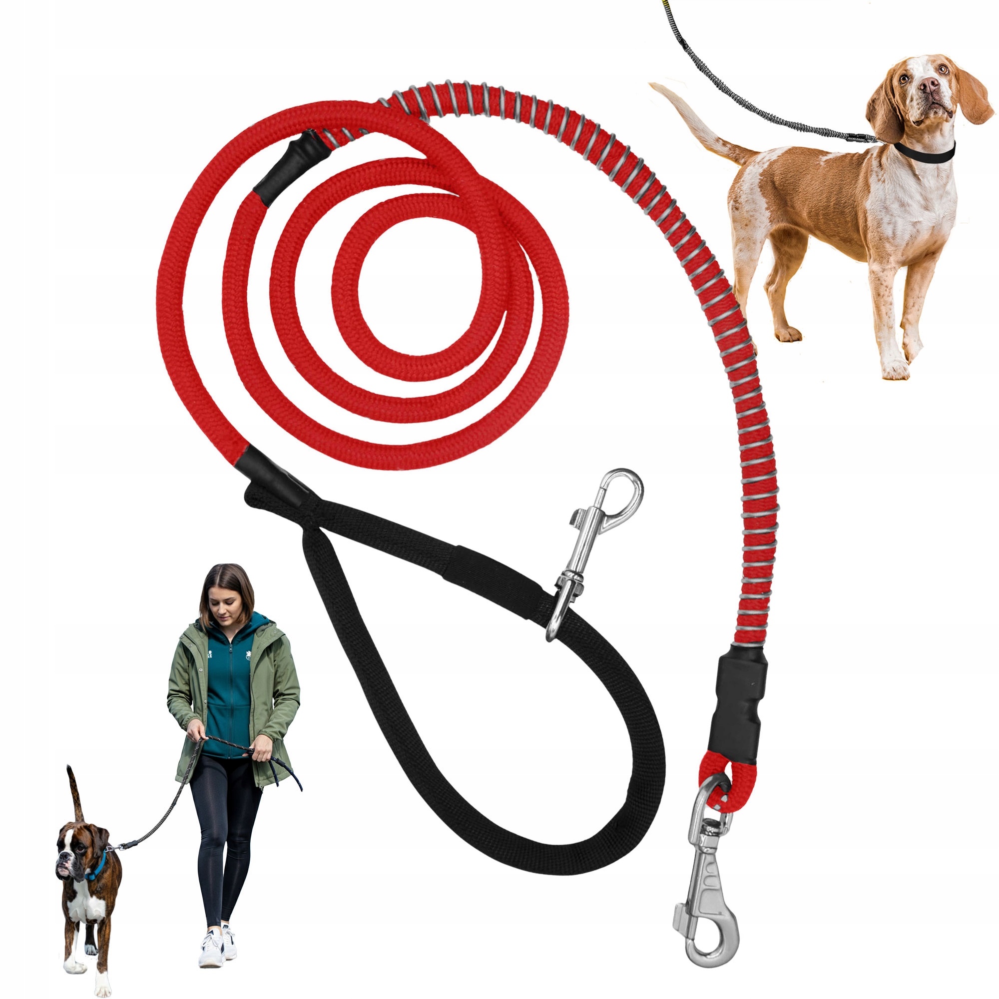 Levně Idealeash Vodítko Tlumič 3 m Premium Silná pro psa do 13-23 kg Tréninková