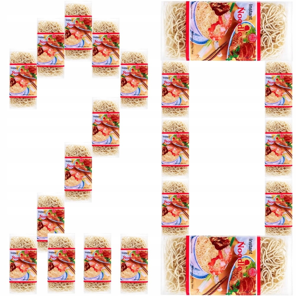 20x Makaron Chiński Szybki Instant Błyskawiczny Do Smażenia Na Woku 400g