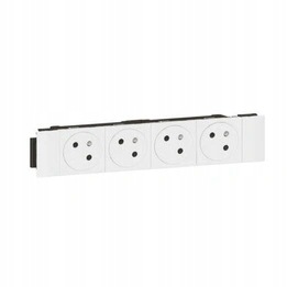 Legrand Mosaic Zásuvka Blok 4x2P+Z plochá 8M Bílá 077104L