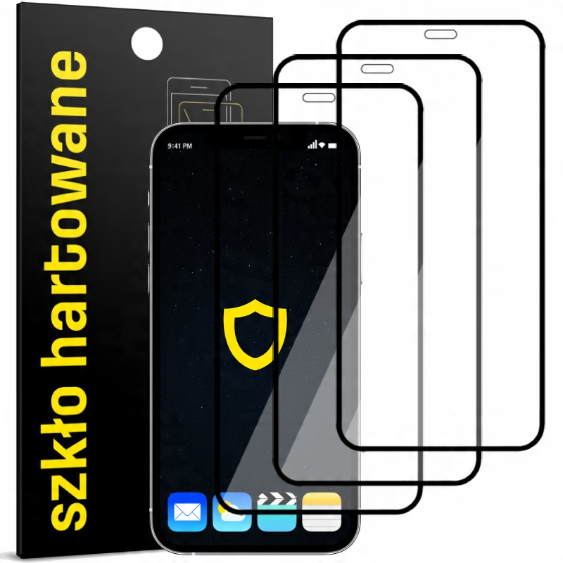 

3X Pełne Szkło Hartowane 5D Do Iphone 12 Mini