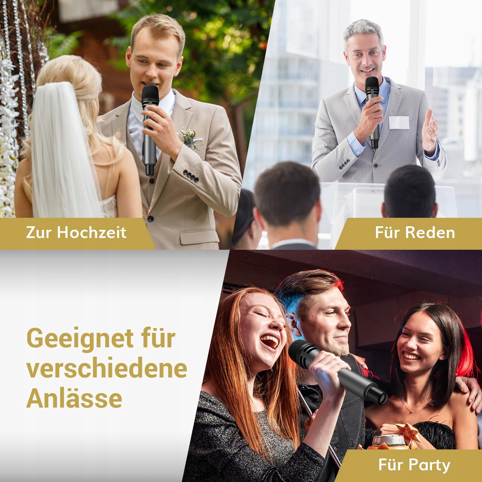 TONOR Mikrofony Karaoke TW350 Szare Na Ślub Konferencję — miniatura 8