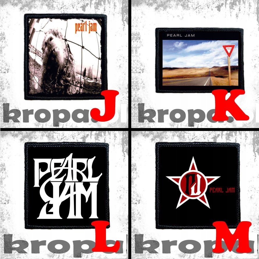 Naszywka PEARL JAM 8 X 8 cm Dużo Wzorów! Rodzaj gadżetu muzyczny