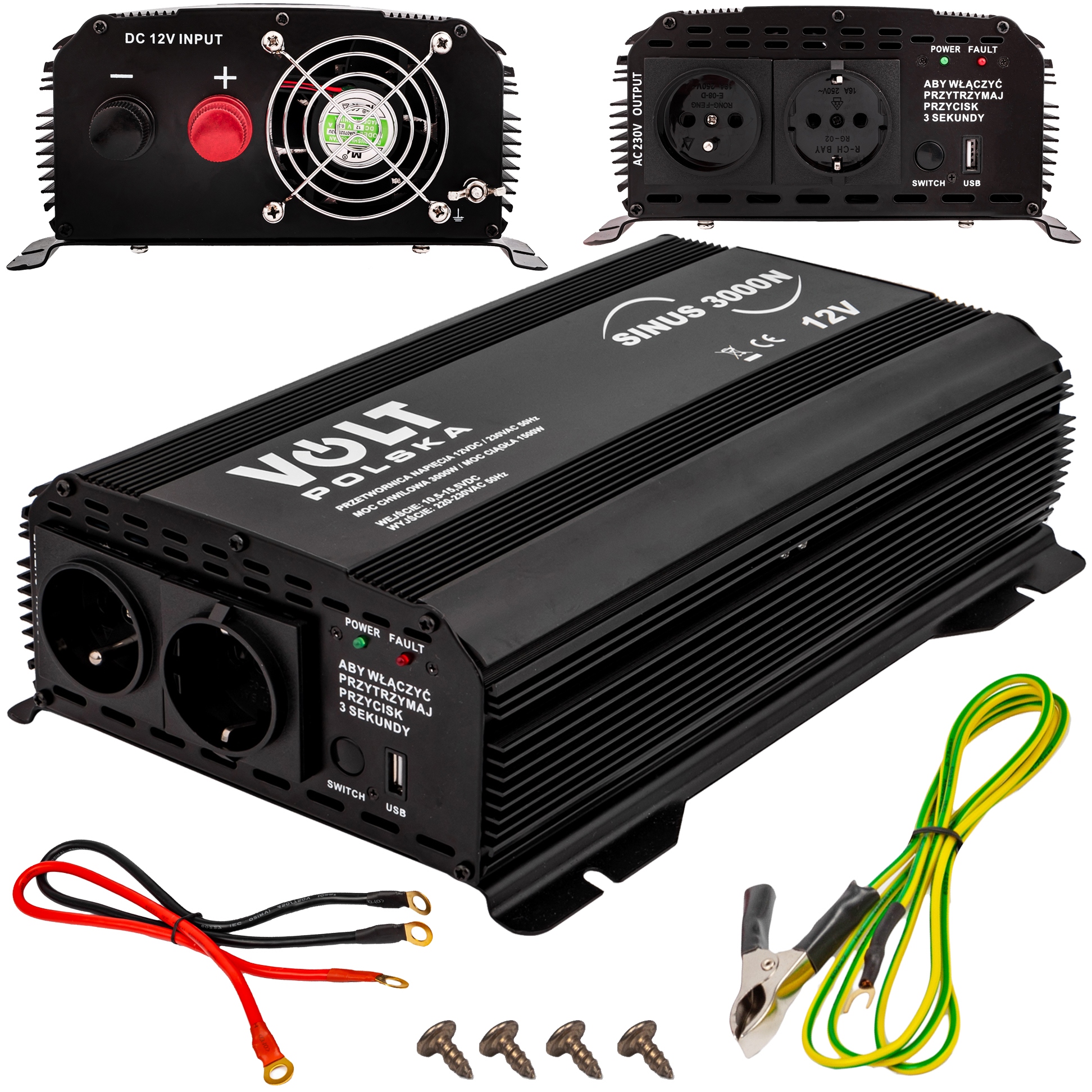 

Przetwornica Prądu Napięcia Sinus 12V 230V 3000W