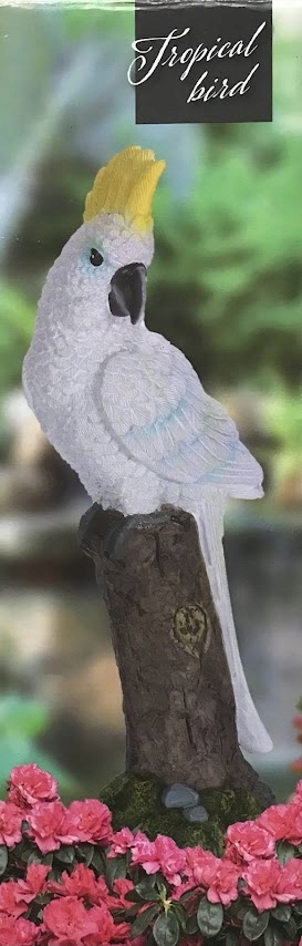 Figurka ogrodowa TROPIKALNY PTAK NA PNIU 24 cm Kod producenta 0909