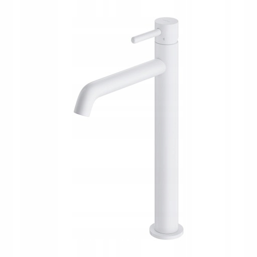 Vysoká Umývadlová Batéria Na Dosku, Biela Matná Omnires