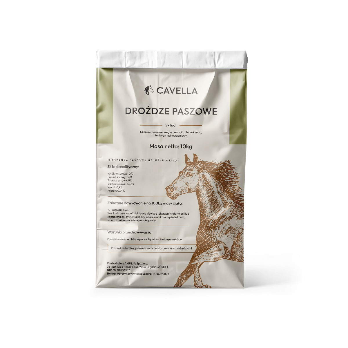 Cavella Drożdze paszowe dla koni 10kg