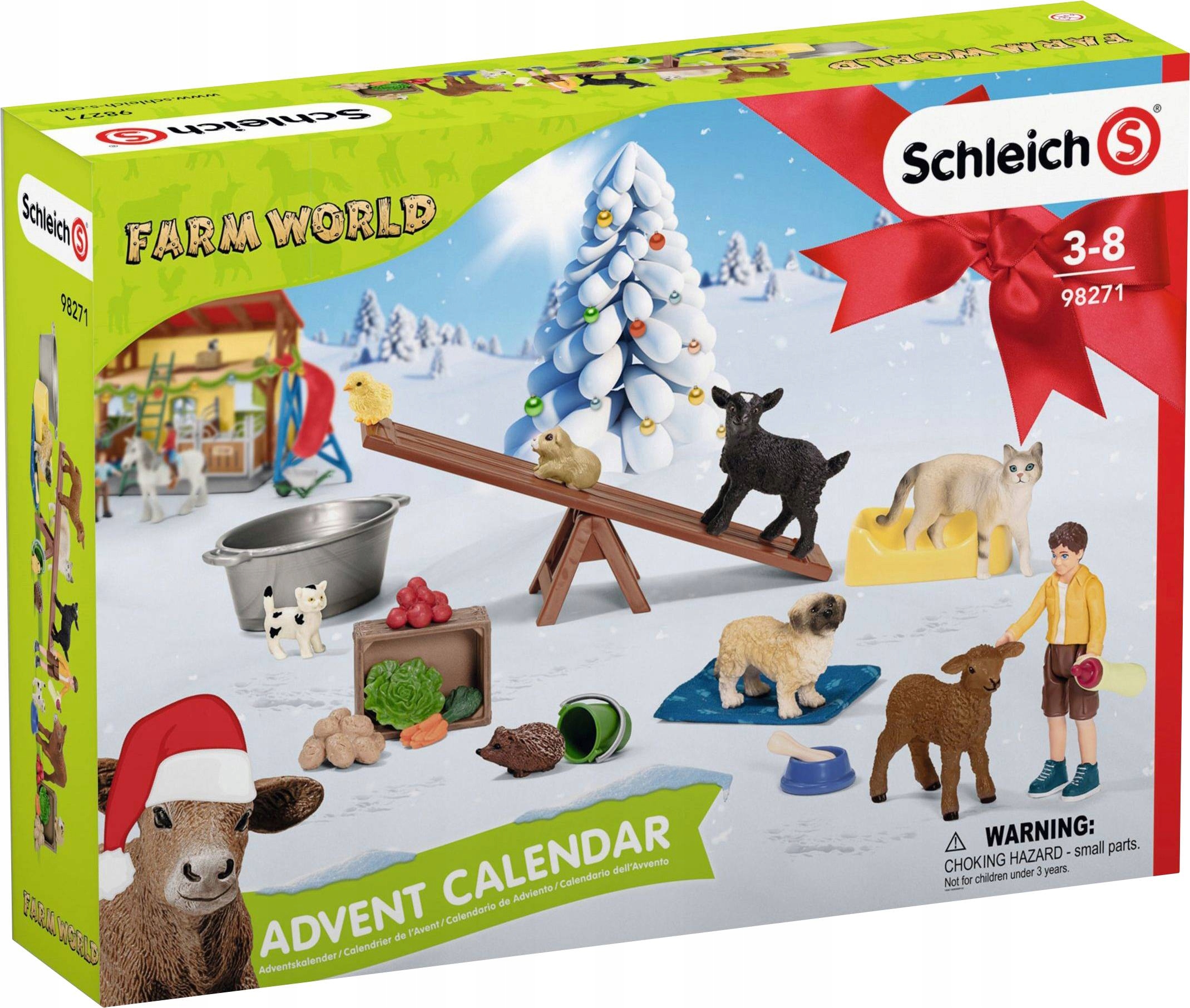 Адвент-календарь Schleich Farm World 98271, фигурки животных и аксессуары для фермы, от 3 лет