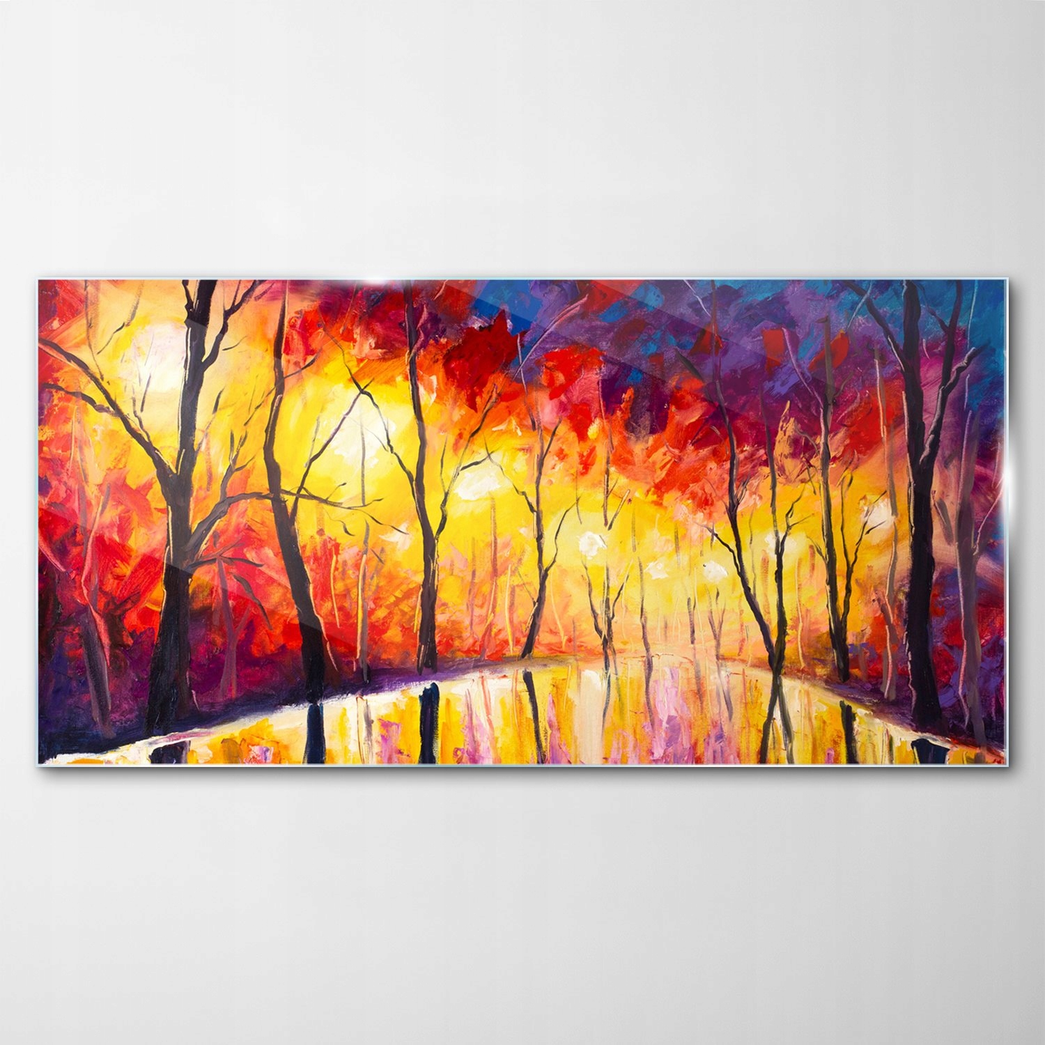 Tvrdený sklenený obraz Les Večer Park 100x50