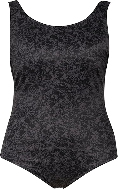 Ulla Popken Dámské Jednodílné Plavky Černé 58/60 J5A