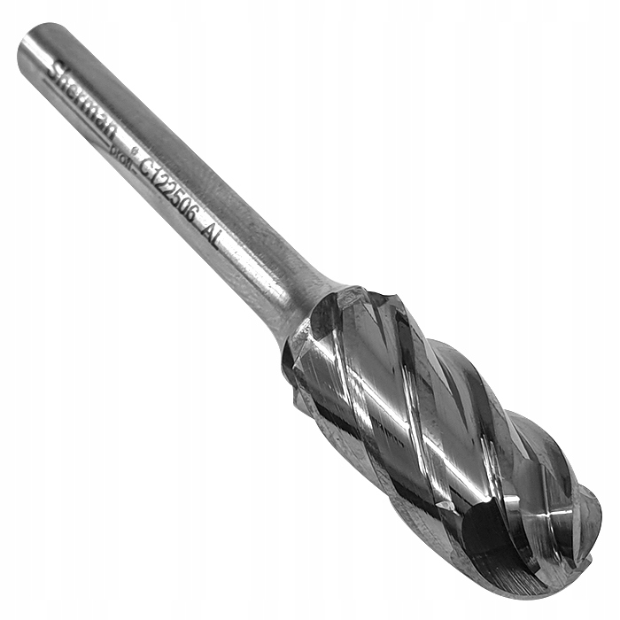 Frez walcowy (C) do aluminium 12mm 25mm z węglika wolframu Sherman