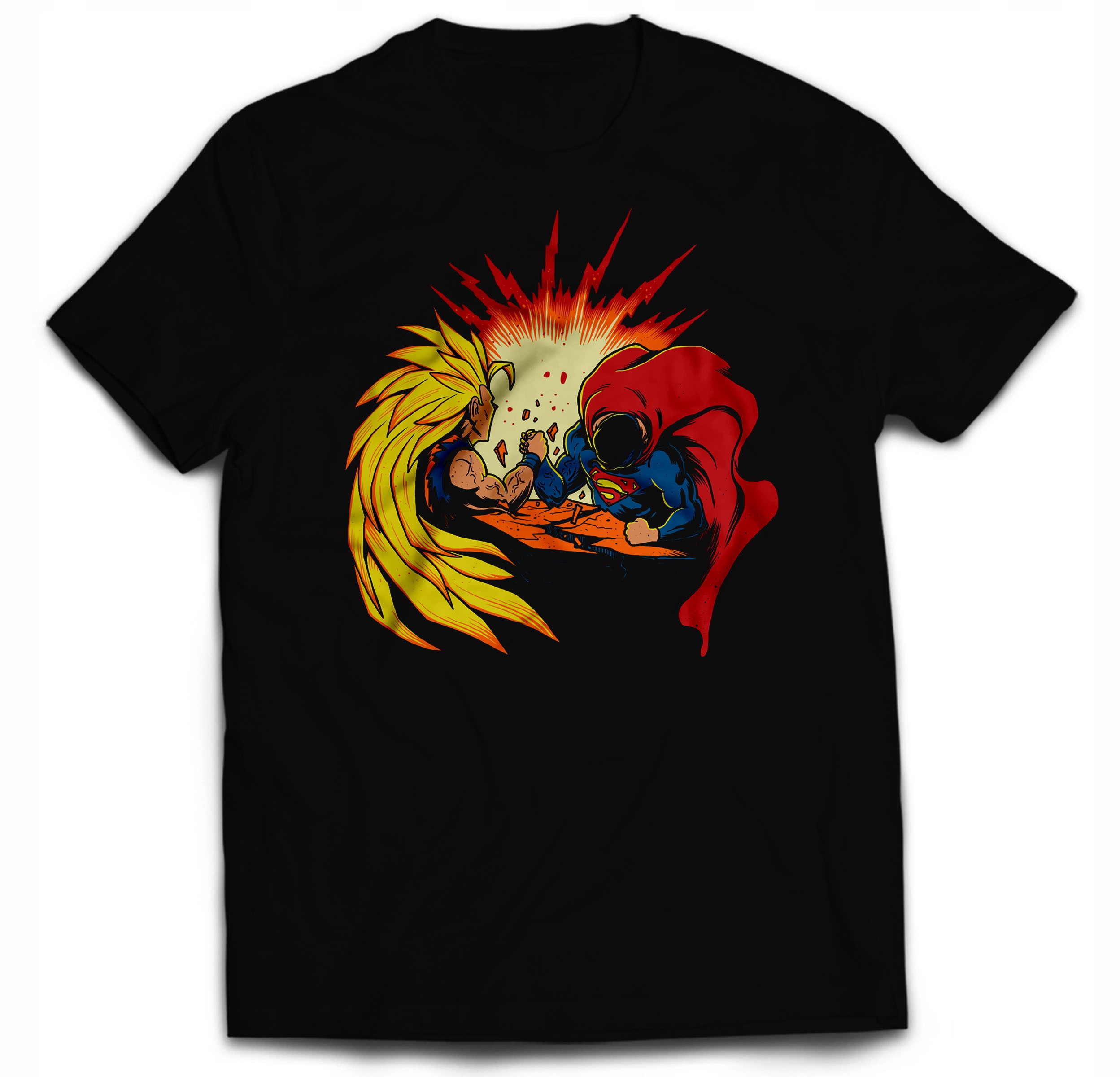 

Tshirt Mashup Superman Vs Super Saiyan Goku XXL