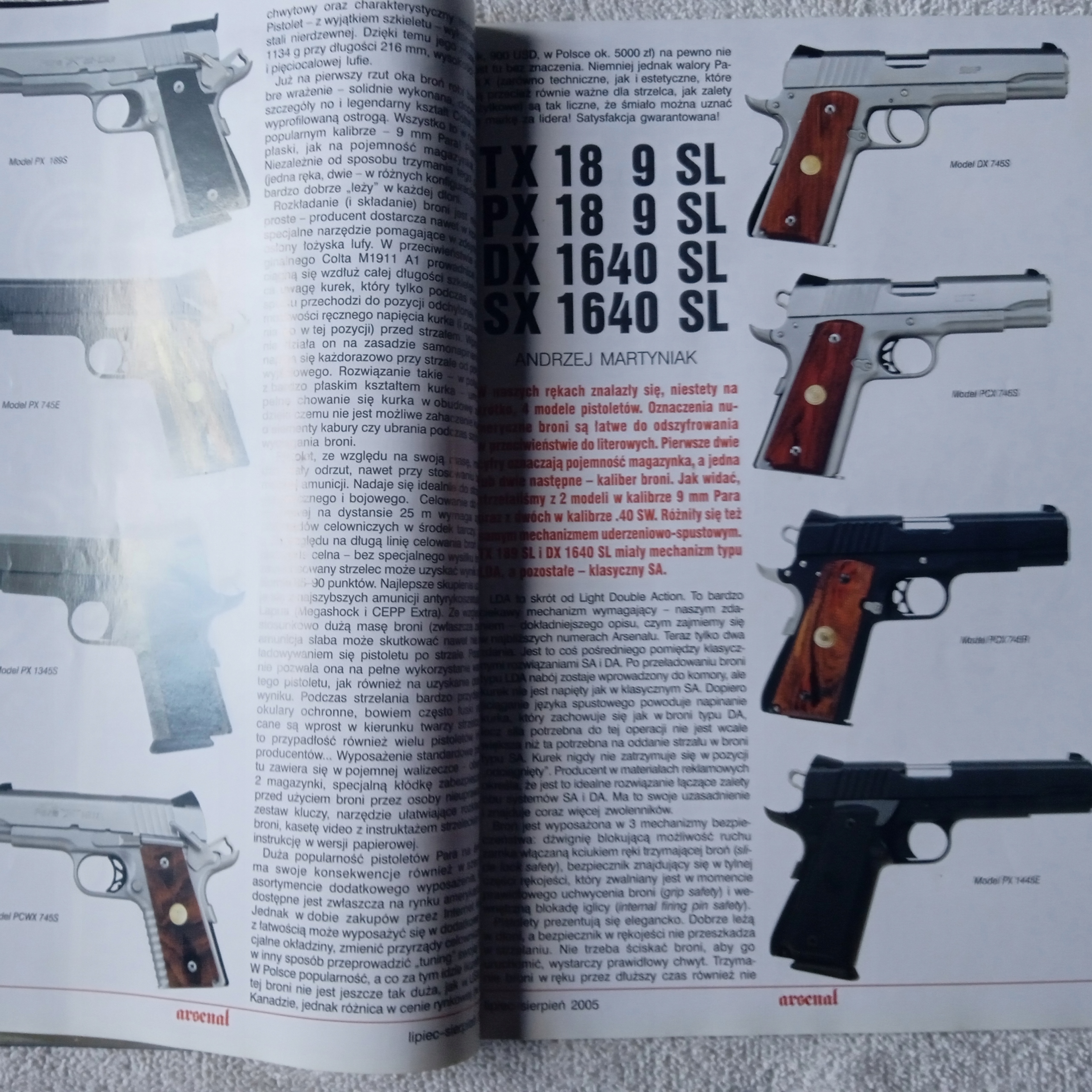 Przegląd strzelecki Arsenał nr 6(17) - 2005 r. Język publikacji polski