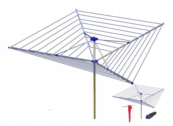 

Suszarka Ogrodowa 50m Śruba Kotwa Metalowa Mocna