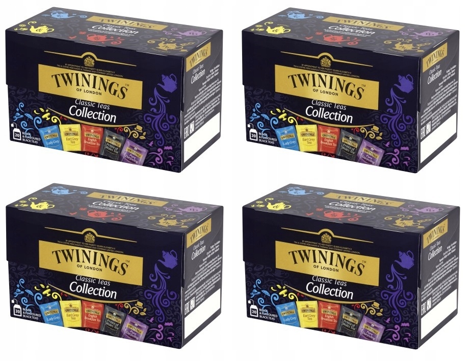 4x 40g Twinings Classic Teas Colletions 20tb
