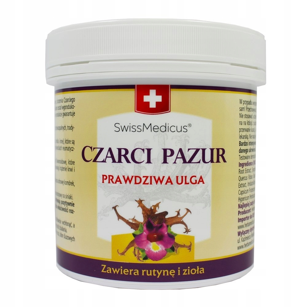 

Maść Czarci Pazur z rutyną zioła Na bóle mięśni