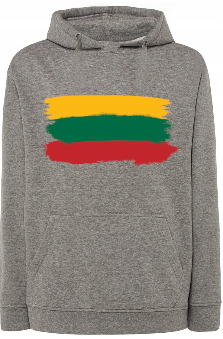 Litva Vlajka Pánská Mikina S Kapucí A Potiskem r.XL