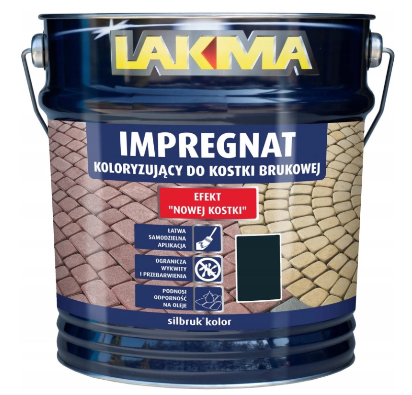 Lakma Silbruk kolor impregnat do kostki brukowej betonu antracyt 10 L