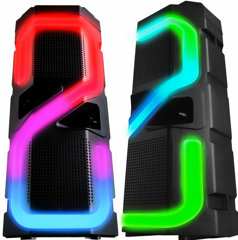 GŁOŚNIK 1200W BLUETOOTH USB PRZENOŚNY BEZPRZEWODOWY RADIO FM WIEŻA BOOMBOX