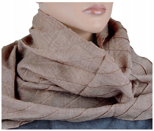 

Wełna 100% Wełniany Szalik Damski Made In Italy