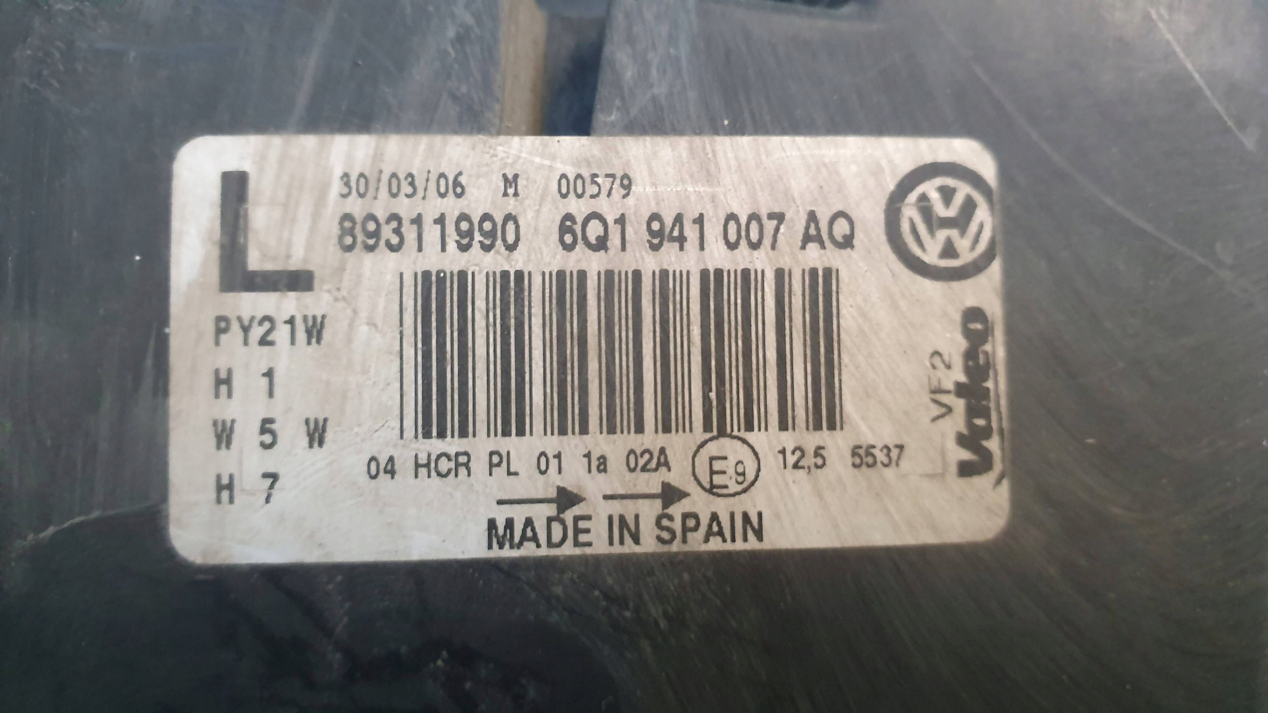 light front left VW POLO LIFT 05- 6Q1941007AQ