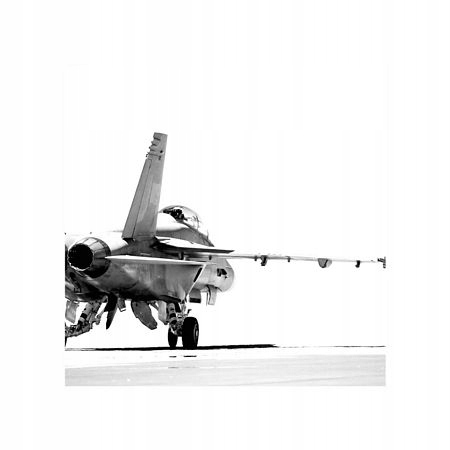 

Samolot f18 taxiing bw Reprodukcja 40x40 cm