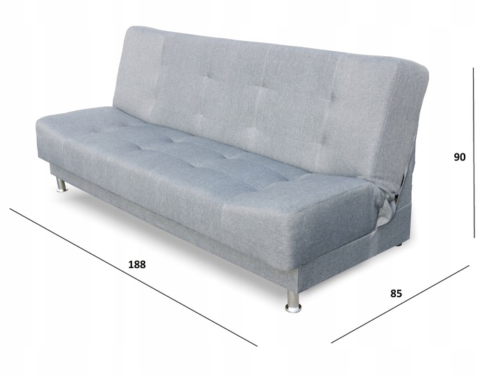 WERSALKA KANAPA OLIVIA czerwona spanie sprężyny Kod producenta 04545