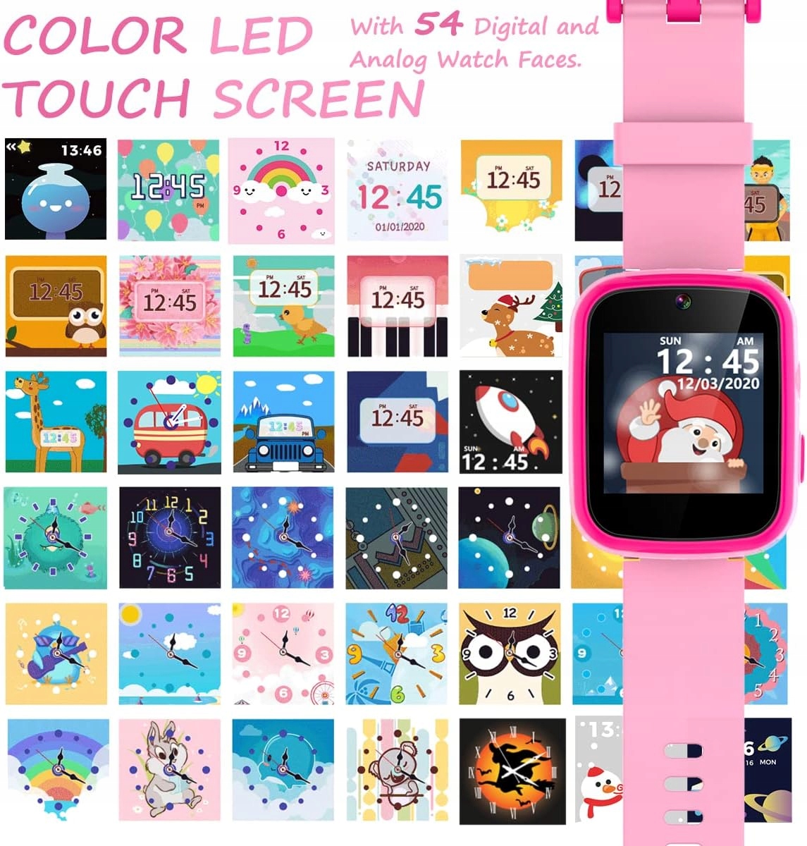 Multi-functional Smartwatch for Girls 3-10 Years Old with Camera and Music Marka bez marki